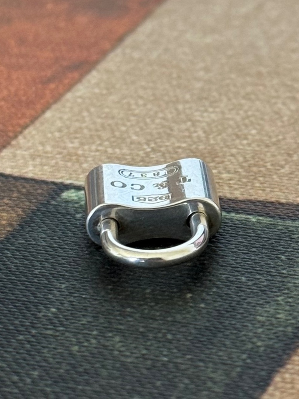 Authentic Tiffany & Co. 1837 Sterling Silver Padlock Charm Pendant - Picture 4 of 4